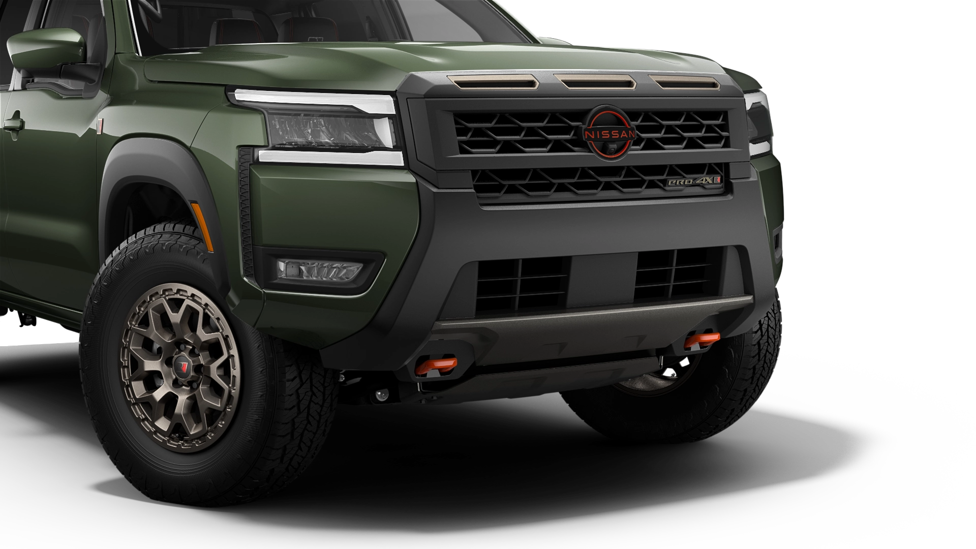 Frontier PRO-4X exterior feature render in Tactical Green
